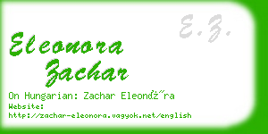 eleonora zachar business card